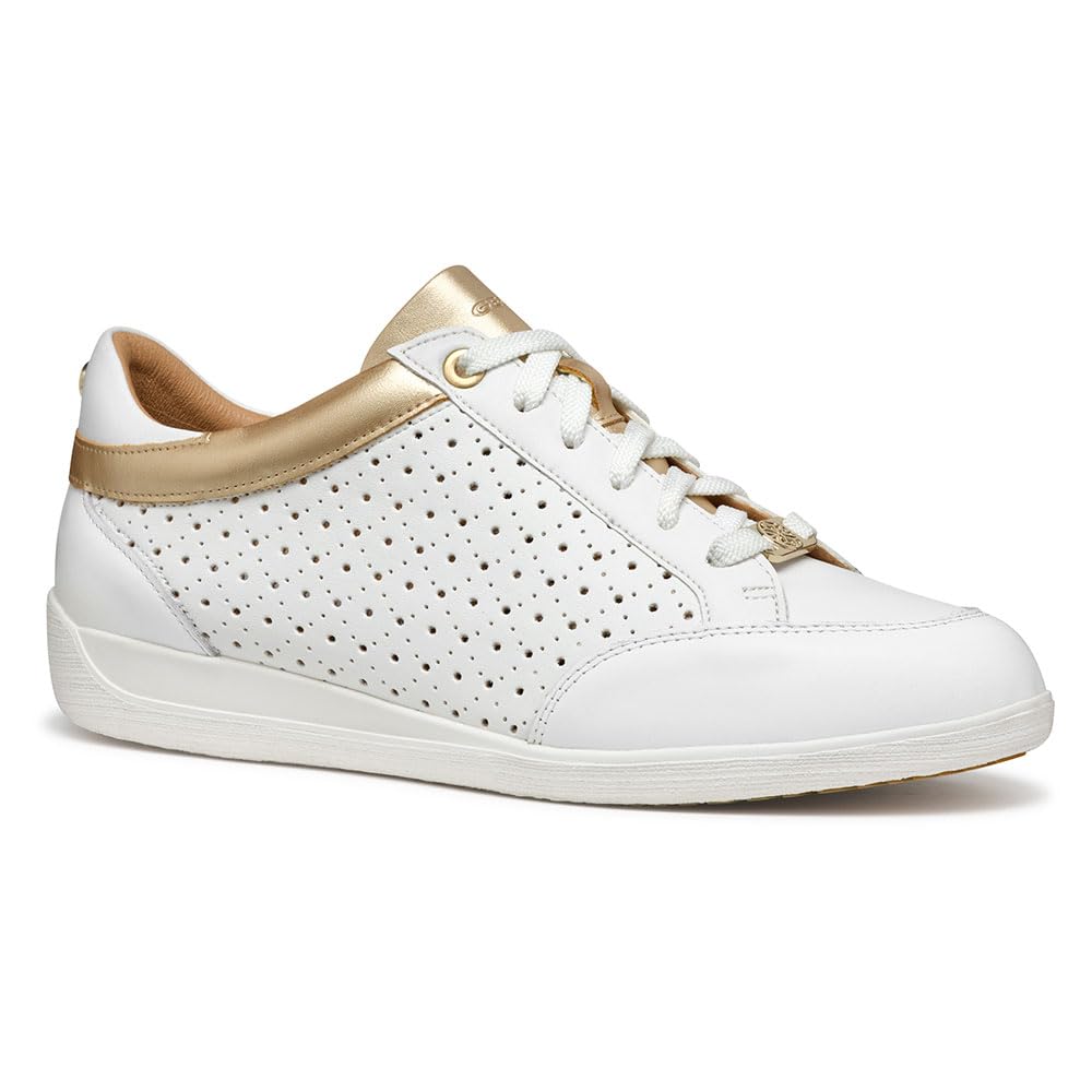 Geox D Myria C, Zapatillas Mujer, White, 38 EU