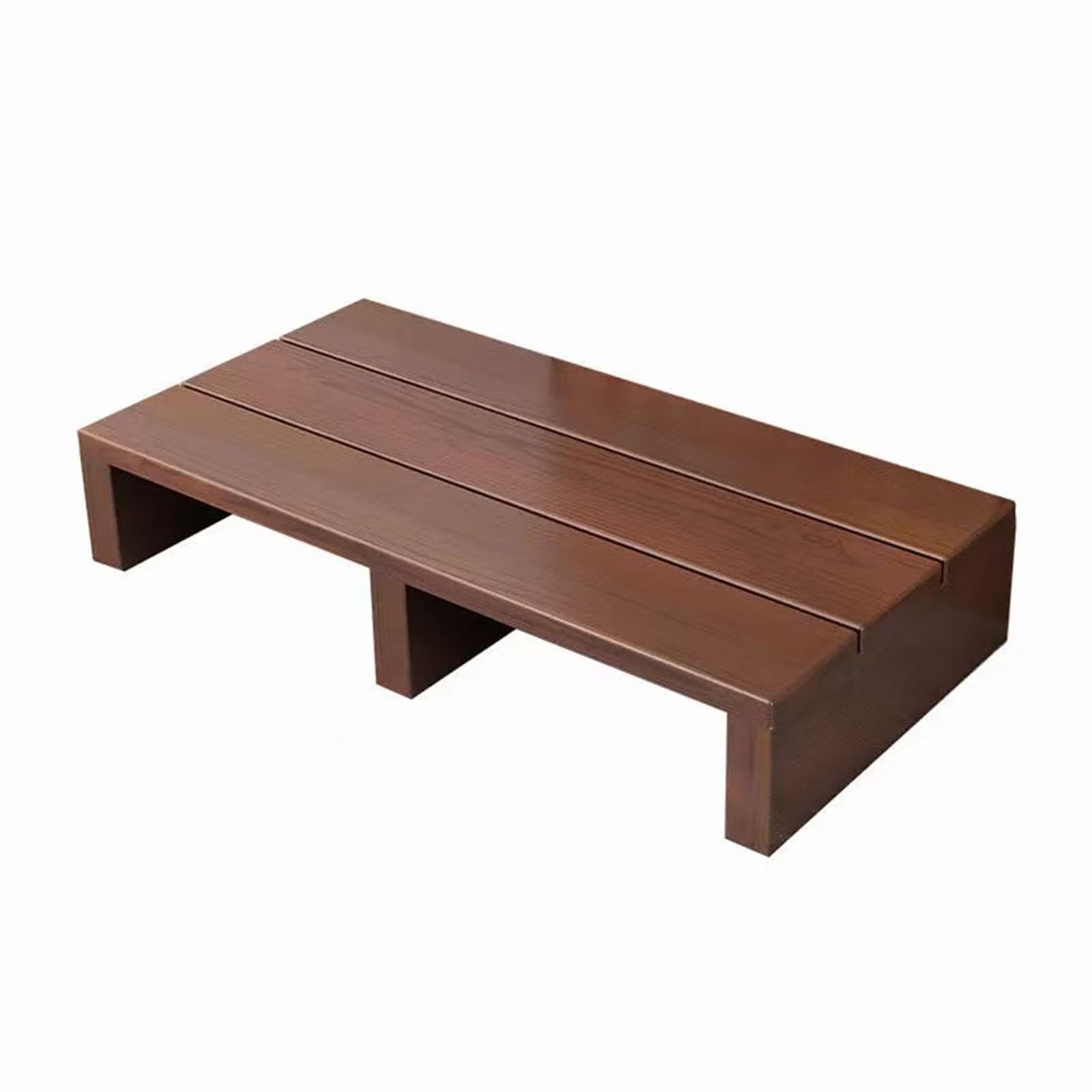 Witriolik Solid Wood Step Stool,Non-Slip Platform Step Safety Step,portable wooden stand up,Long Footstool Helper,High Load Capacity,for Deck Bathroom Garages,Space-Saving Design【80 * 30 * 15cm】