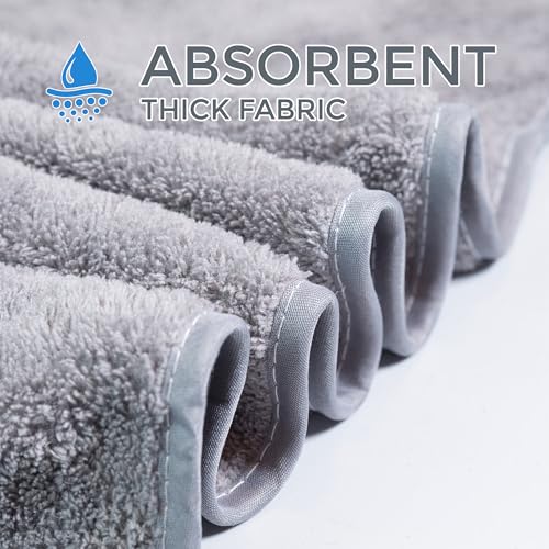 Image of Ioly's Hooded Baby Bath Towels for Newborn Essentials 41 inch Set of 2 Towels with Hood for Kids Babies Toddler Infant (Large) Baby Towel Cosas para Bebes recien nacidos Bath Items (White and Gray)