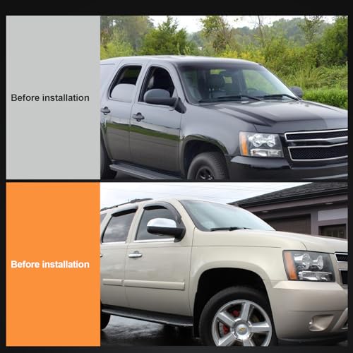Image of 2PCS Chrome Mirror Caps Silverado Tahoe 25788157 25788156 | Chrome Finish; Durable ABS; Weather Resistant; Direct Fit; Exterior Upgrade
