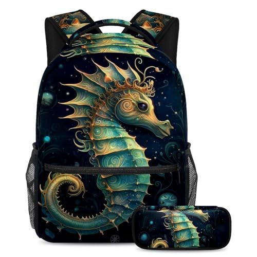 Sac à dos avec trousse floral grand format pour transporter sereinement tous les grands cahiers