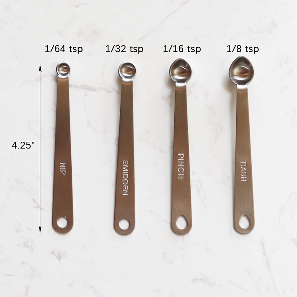 6 Stück 1/8 Teelöffel Messlöffel – Edelstahl, Je 0,625 Ml, Für Gewürze & Backen