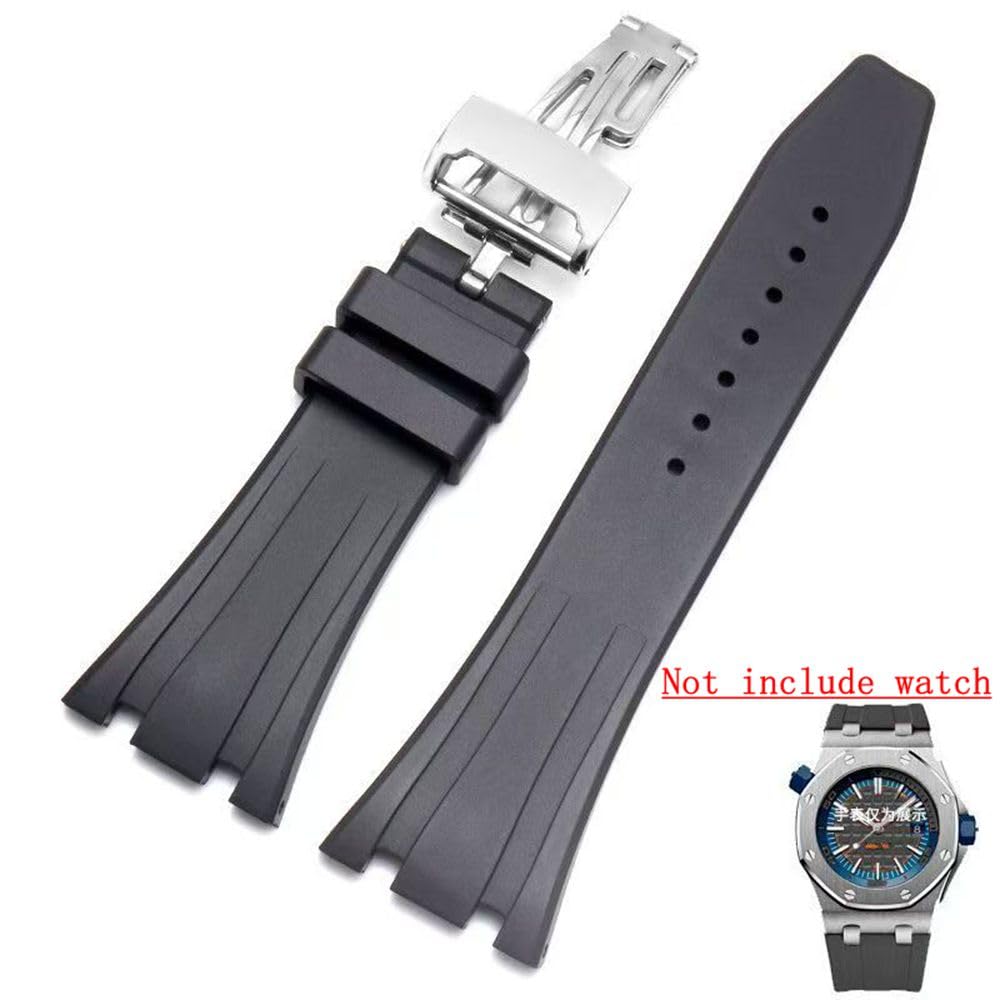 Cirtrar Silicone Watch Band Compatible with Audemars Piguet Royal Oak Offshore 15703 15710
