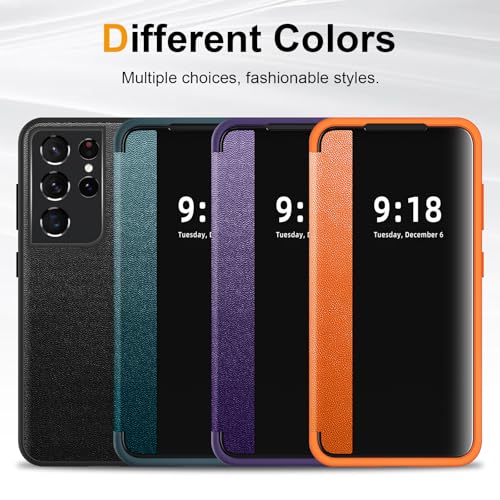 Étui de protection à rabat pour Samsung S21 Ultra 5G mince