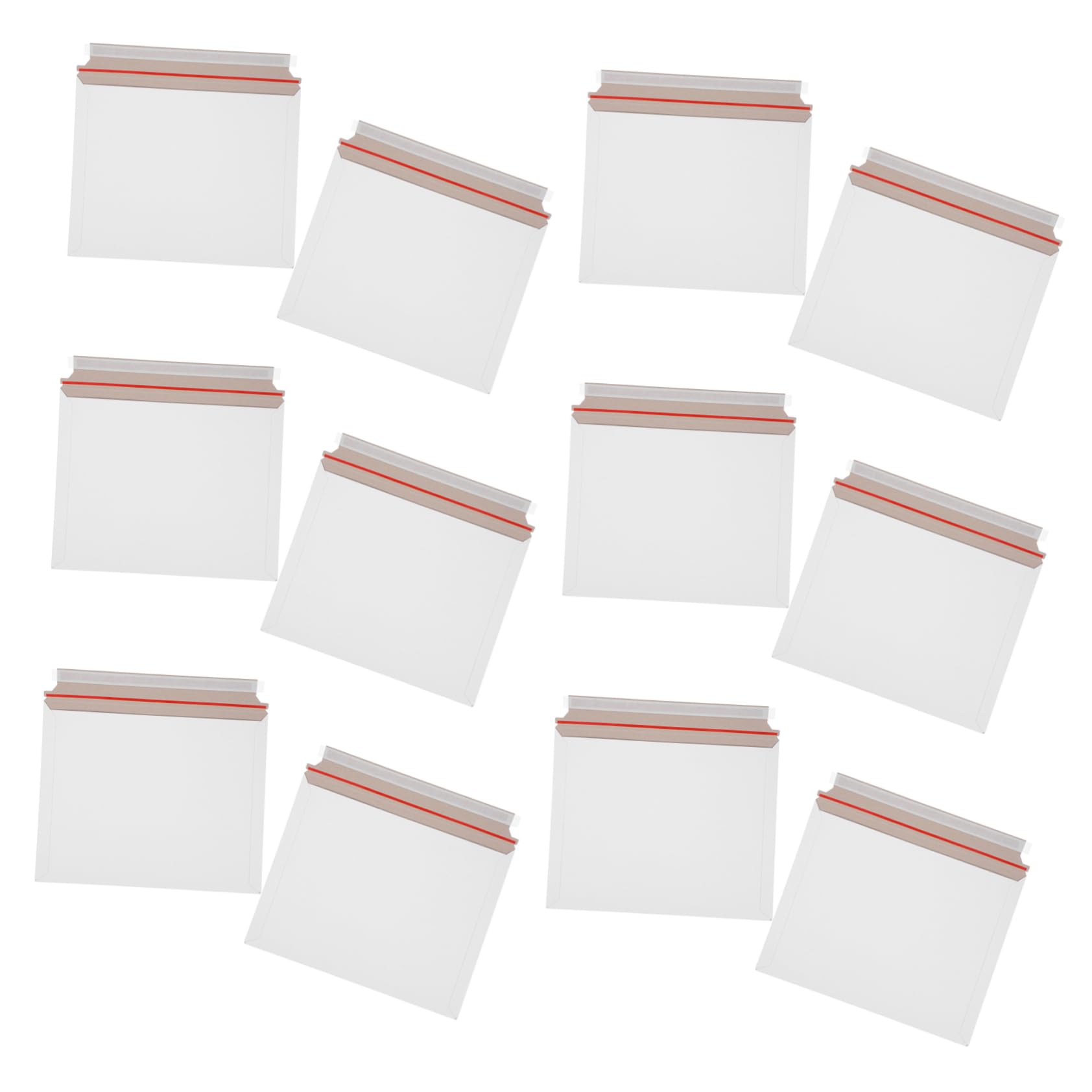 Gatuida 20pièces Enveloppes Blanches Plates Auto-adhésives Carton Rigide Pour Emballage Expédition De Documents Photos