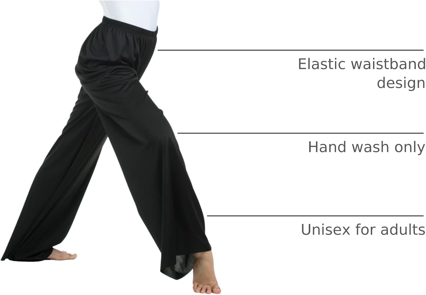 ダンスパンツ　DANZA Amazon.com: Danzcue Adult Pull-on Unisex Dance Pant, Black