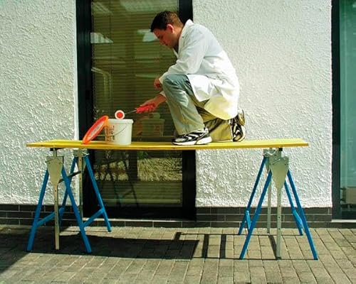 All-Purpose Trestle Scaffolding Trestle, Max. 150 kg, Telescopic Work Trestle, 7-Way Height Adjustable, Foldable - Image 4