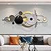 ERMOFAV Wall Decor,Modern Creative Metal Geometric Circular Decor Wall Art, 59x24 In Large 3D Textured Metal Wall Sculptures, Living Room Bedroom Den Aesthetic Wall Art Decor
