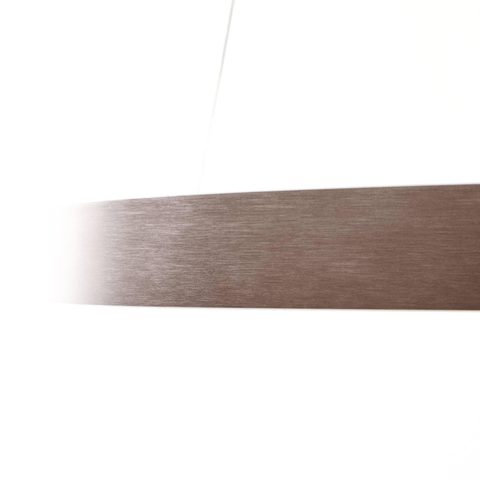 Lucande LED Smart Home Pendelleuchte Yonam dimmbar mit Leselampe (Modern) in Braun aus Aluminium (1 flammig,) - Deckenlampe Esstischlampe Smarte Hängelampe,Smarte Hängeleuchte Wohnzimmerleuchte