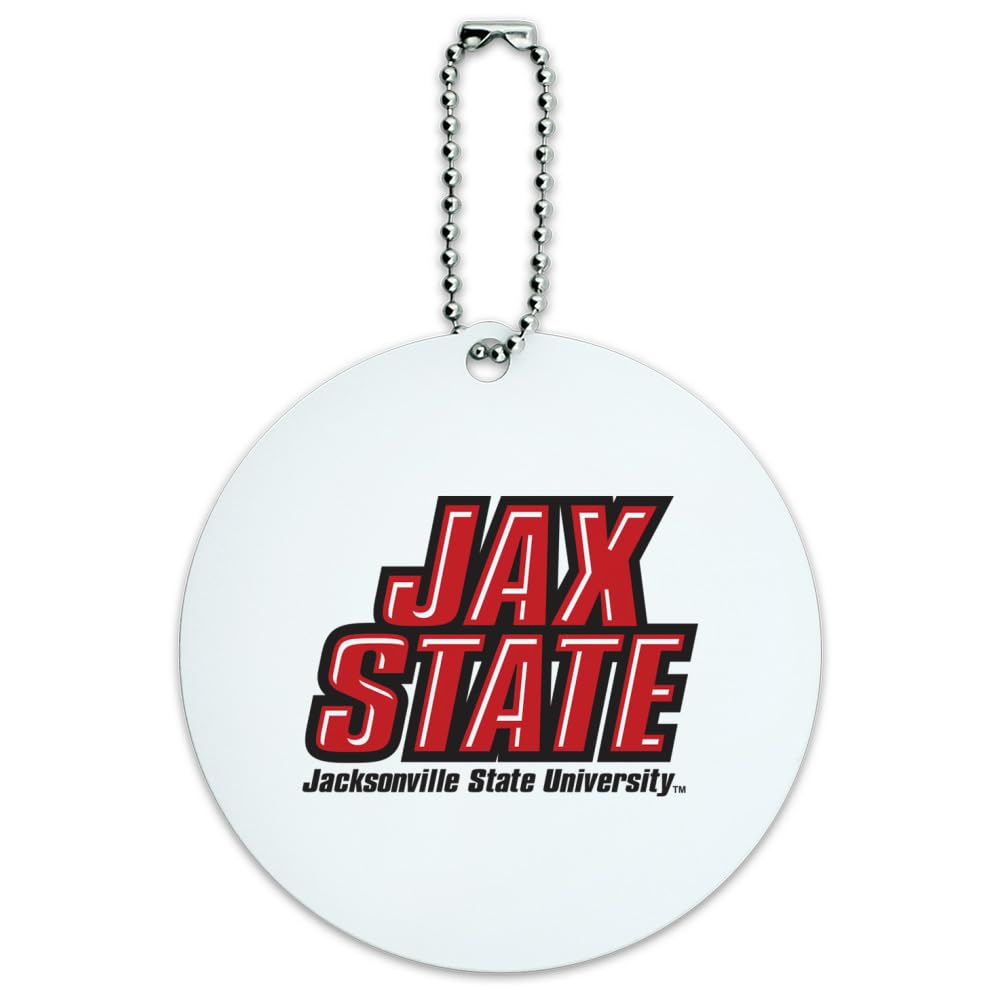 Graphics & More Jacksonville State University Primary Logo Round Luggage ID Tag Card Suitcase Carry-On