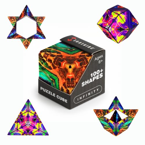 Image of Shashibo DODECA Magnetic Puzzle Cube, Sensory Fidget Toy for Adults & Kids, Stress Relief Fidget Toy for All Ages, Cool Fidget Toys for Desk, Shape Shifting Box, 100+ Possible Shapes