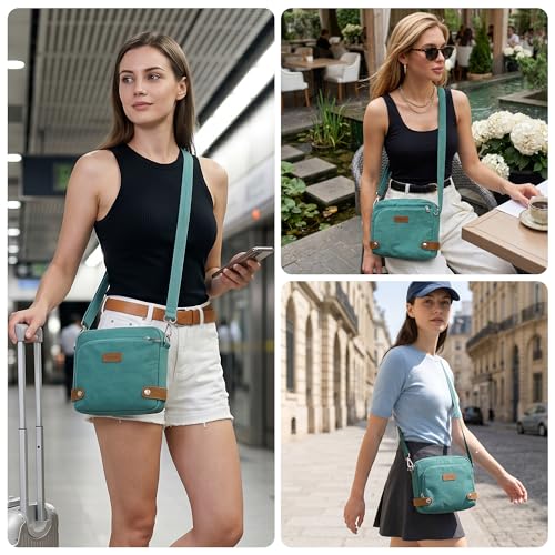 Image of Anti Theft Crossbody Bag for Women, RFID Blocking Travel Purse Slash Proof | CHUNLI Pickpocket Proof Crossbody Bags, Travel Purse Bag with Lockable Zippers & Slash Resistant Strap