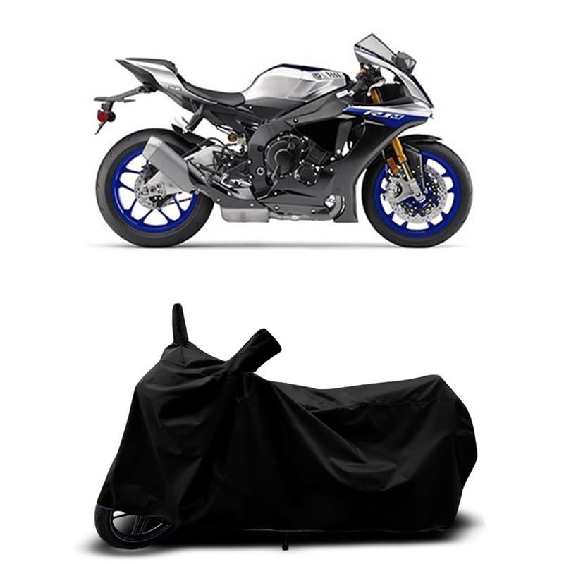 Image of DUFFEL-All Two Wheeler Bike /Scooty Body Cover Used for Yamaha YZF R1 M Heat Protectio /Water Resistance /UV-Rays /Birds Dropping /Scratchproof /Dust Proof /Waterproof All Variants [Black]