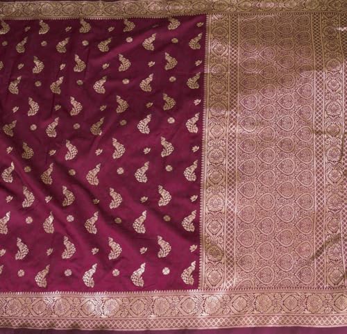 Image of Shasmi Women's Banarasi Saree Pure Kanjivaram Silk Saree Soft new ladies 2025 Design Wear Pattu Sarees Party Sari collections With Blouse Piece for Wedding sadi (PARI-188)