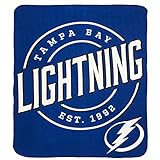 Northwest NHL Tampa Bay Lightning Fleece-Überwurfdecke, Unisex, für Erwachsene, 127 x 152,4 cm, Kampagne
