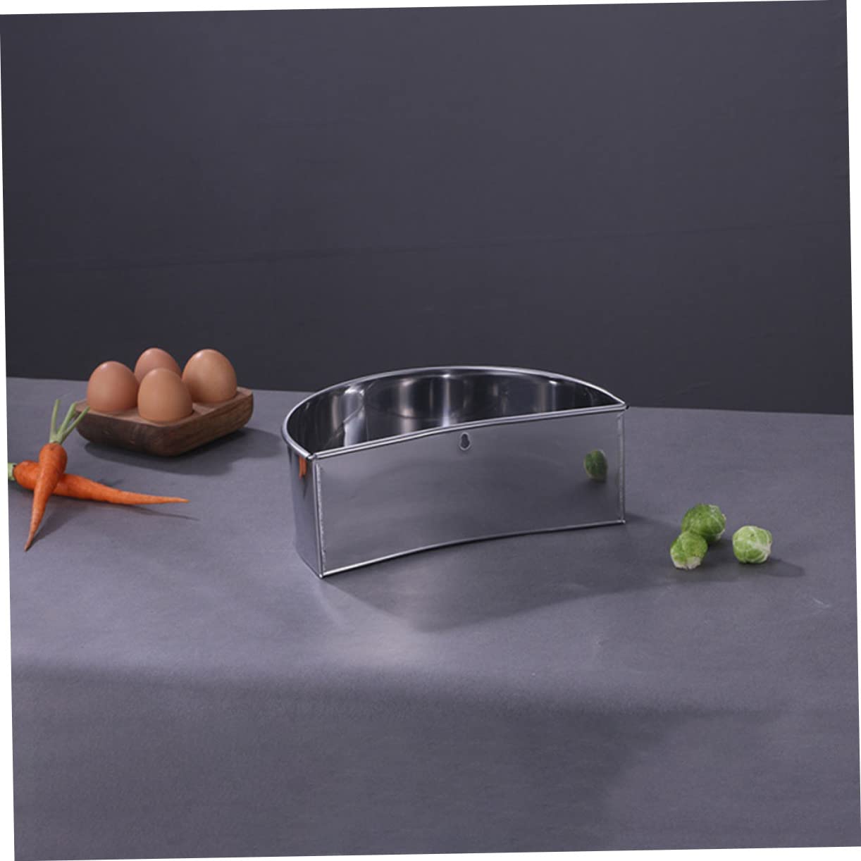 1pc Stainless Steel Waste Bin Chopping Board Design for Kitchen and Dining Lightweight Easy to Clean Modern and Elegant for Food Scraps and Sundries Storage