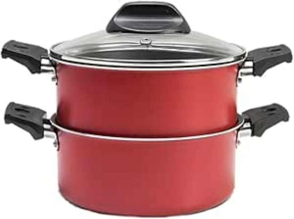 Brinox - Cozi Vapor com Tampa Especiarias - Vermelho Cereja