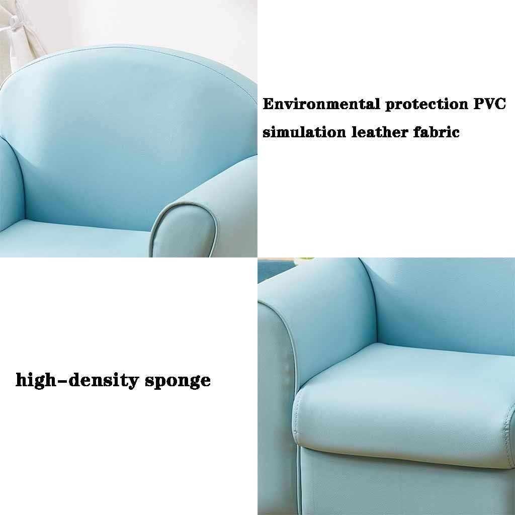 Single Sofa, Rest Chair for Boys and Girls in the Bedroom, Mini Back Chair, Load 50 kg (Colour: Pink, Size: 525000 cm) (Light Blue 52 x 44 x 58 cm)