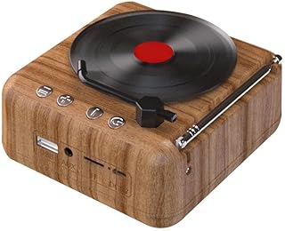 Wireless Bluetooth Retro Radio Vinyl Record Player Vintage Speaker Retro TF Portable Play Radio Memory Card/AUX Audio