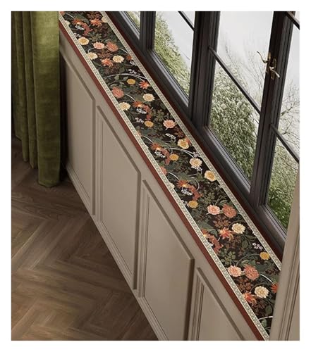 Protection de fenêtre en cuir marron tapis imperméable pour comptoir 89x15
