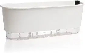 Vaso Jardineira Autoirrigável Branco 40cm Raiz Terrazo Para Todos Tipos de Plantas