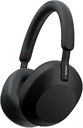 Sony Fones de ouvido WH-1000XM5 premium com cancelamento de ruído, otimizador automático NC, bateria de 30 horas, controle de voz Alexa, preto
