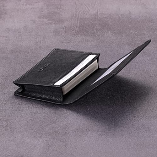 Image of HISCOW Business Card Holder with Large Compartment - Full Grain Leather