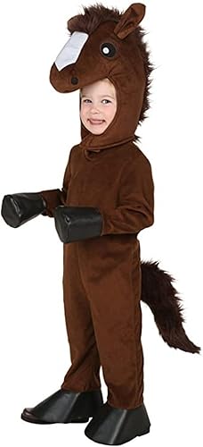 Disfraz de animal de Halloween para bebé, mono de caballo de dibujos animados con sombrero de felpa para niños pequeños, fiesta de disfraces de