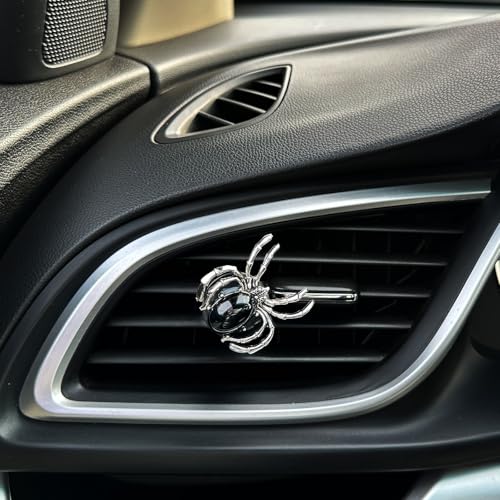 Image of ORIESSE Spider Air Vent Clip,Gothic Car Air Freshener,Black Car Decor for Teens Women,Refillable Essential Oils and Perfume Diffuser