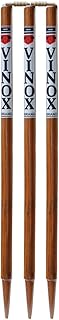 VINOX Cricket Wooden Spring Back Stump Set Wooden Wicket Set for Youth and Senior(Brown)