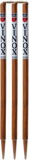 VINOX Cricket Wooden Spring Back Stump Set Wooden Wicket Set for Youth and Senior(Brown)