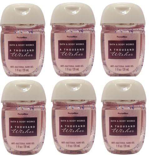 Bath and Body Works Classic and Seasonal Scents Pocketbac Hand Gel - Pack of 6-1 oz each (A Thousand Wishes) - image 1