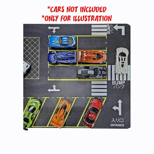 Image of Moto Apparels Street Soul | Parking lot mat Diorama for 1 /64 Scale Cars (Hotwheels,minigt,majoratte, etc) Large Size 11X22 inches **Cars not Included