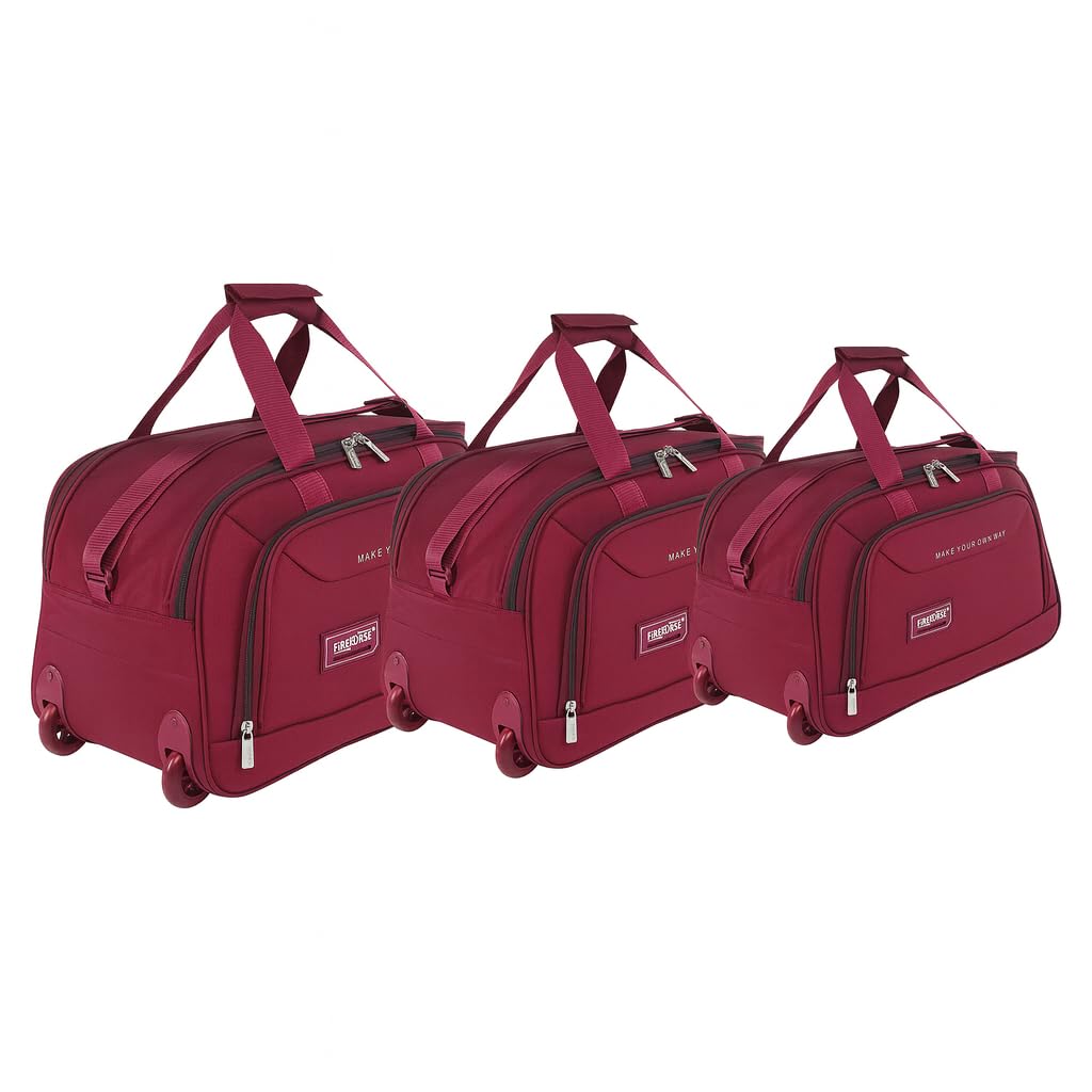 Durable PU 1000 Denim Duffle Bag with Smooth Zipper and Trolley Strap – Ideal for Travel and Gym| Set Of 3| Size : 43/55/70L-image-45