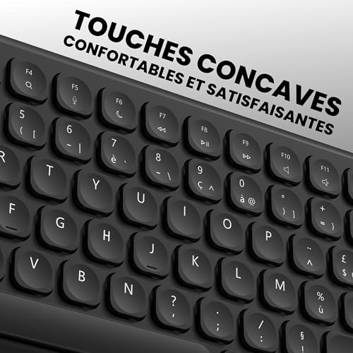 Clavier et souris sans fil rechargeables multi-appareils Bluetooth Mac Windows