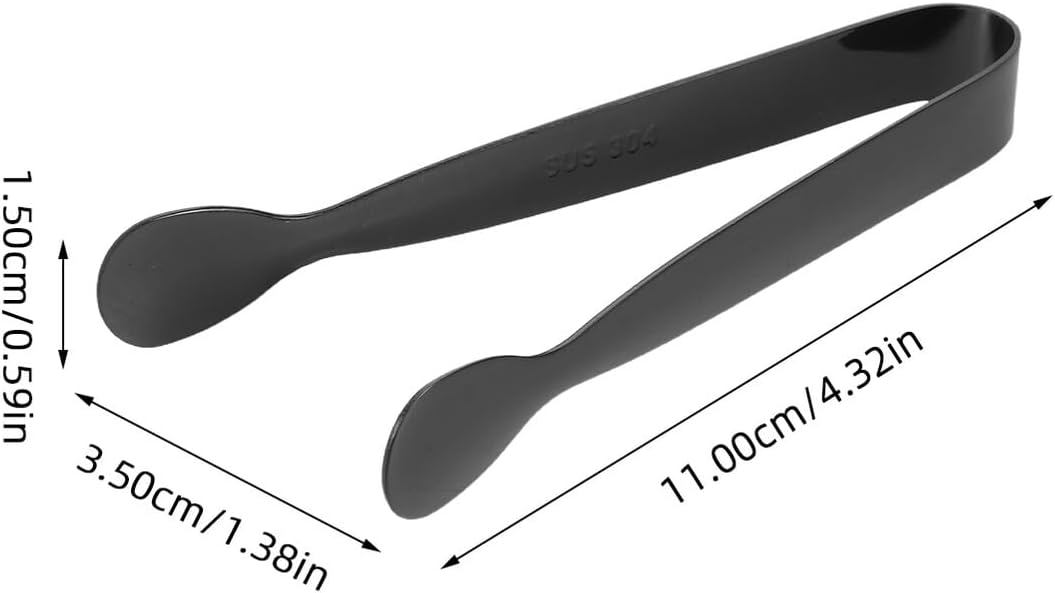 5pcs Mini Stainless Steel Sugar Cube Tongs with Ergonomic Grip for Ice Cubes Snacks Coffee Bars Tea Parties Food Serving and Easy Cleaning