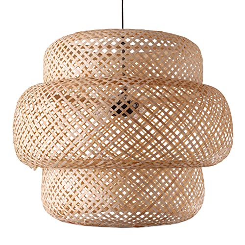 Lámpara de techo de bambú de diseño exclusivo boho chic para salón