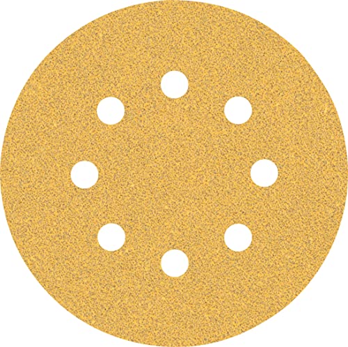 Bosch Professional 5x ランダムオービタルサンダー用 EXPERT C470 サンドペーパー 8 穴 (塗装木材, 硬木, ディスク径 125 mm, 粒度# 60, アクセサリー ランダムオービタルサンダー)