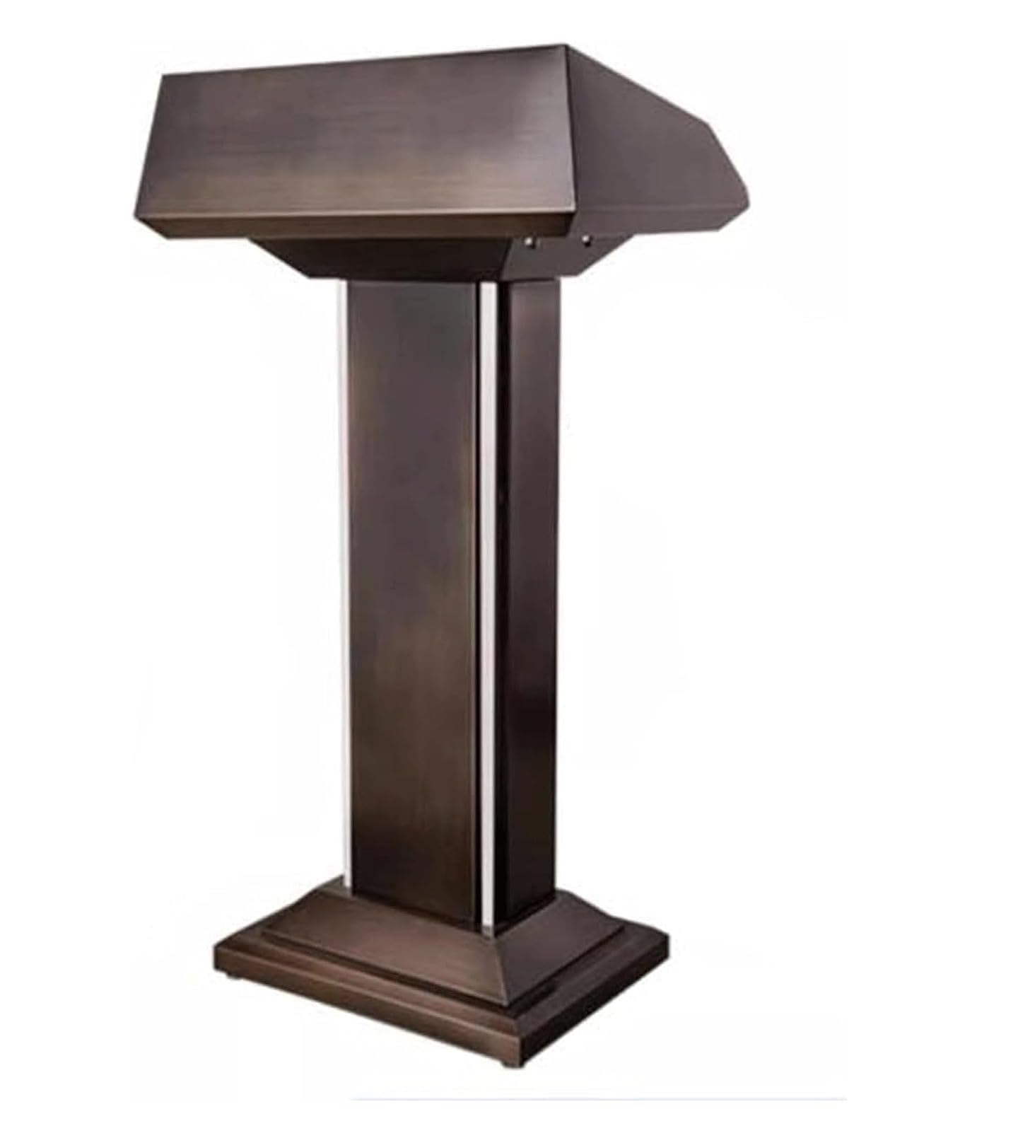 CGCSYZ Stainless Steel Podium Lectern for Church School Seminars & PresentationsDurable Stable Standing Desk for Teachers and Speakers (E 62*42*115cm)