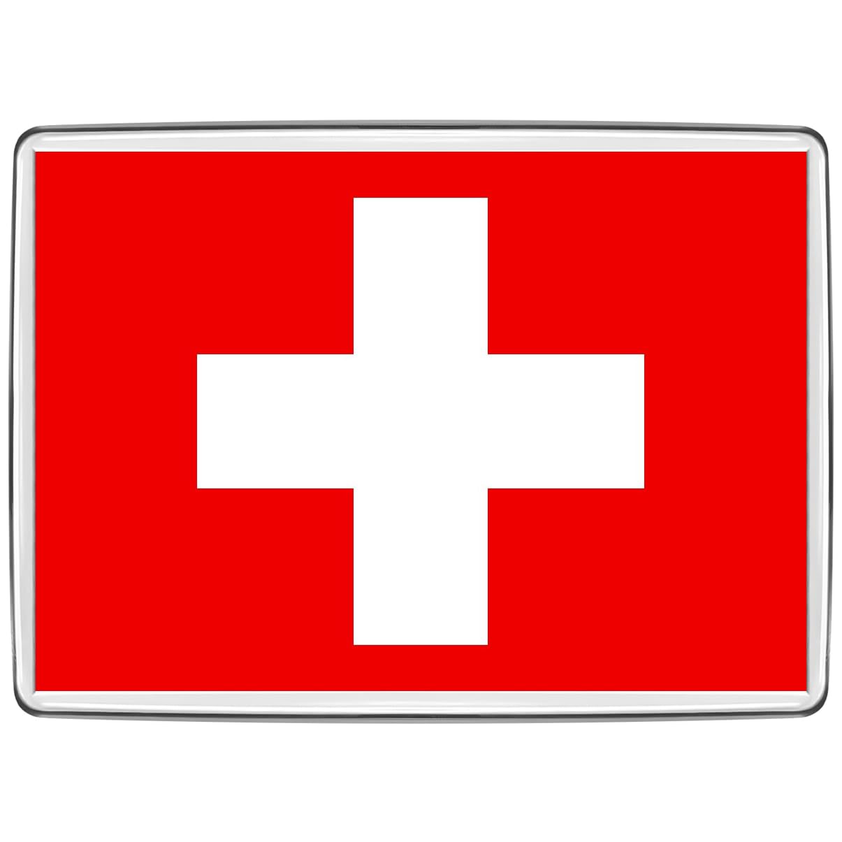 Pixly Clear Pixly® Switzerland Flag Fridge Magnet Large Jumbo Size Swiss Keepsake Country Souvenir Novelty Refrigerator Magnets Gift