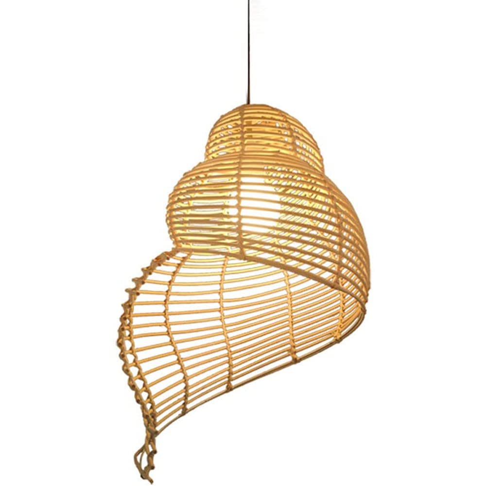 Abażur z antycznego drewna Oświetlenie Żyrandol Bambusowy klosz z wikliny Rattan Oprawy oświetleniowe Lampy wiszące Oświetlenie prymitywne Rustykalne azjatyckie wiszące lampy sufitowe Jadalnia