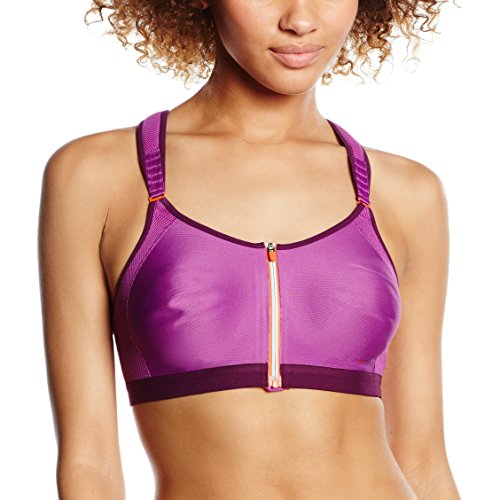 TriAction Damen Bügelloser Sport-BH Control Boost F, Gr. 75C, Violett (GRAPE 1J) Cover