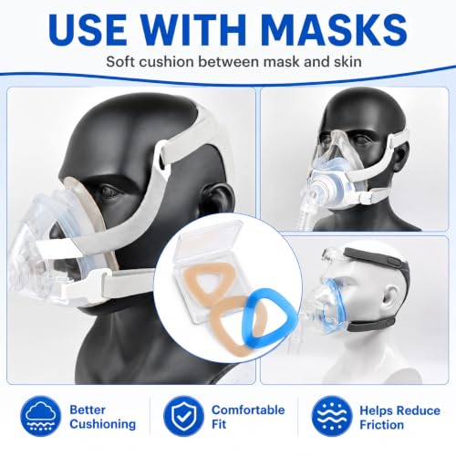 Image of CPAP Nose Pads Nasal Gel Pads for Full Face /Nasal Mask (2 Pack) - Home Ventilator Nose Pads CPAP /BiPAP Mask Liners Supplies Comfort Seal Skin Protection - Reusable Soft CPAP Nose Guard