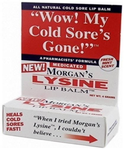 Morgans Bálsamo labial con lisina medicado, 0.14 onzas (paquete de 6) por Morgans