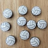PEPPERLONELY Brand 10PC 8mm Volleyball Slider Charms