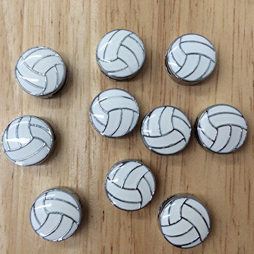 PEPPERLONELY Brand 10PC 8mm Volleyball Slider Charms