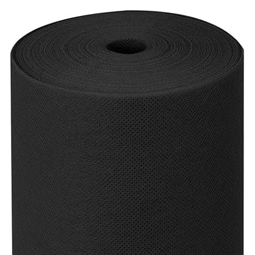 GreenFyA Rollo de Mantel de Mesa Novotex/Newtex/TNT de 1,20x50m con Precorte a 40cm Desechable Ideal para Restaurantes y Eventos. (Negro)