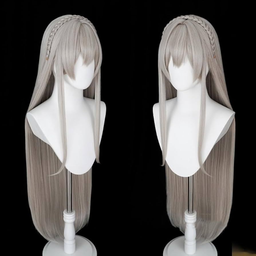 Amazon.co.jp: 桐藤ナギサ グレー 長髪 ウィッグ ゲーム コミケ