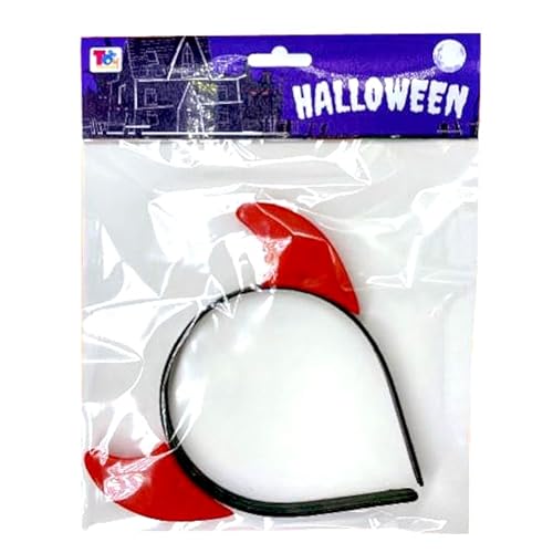 Kit 2 Tiara de Diabinha Vermelha p/Festa Carnaval Halloween Adulto e Infantil