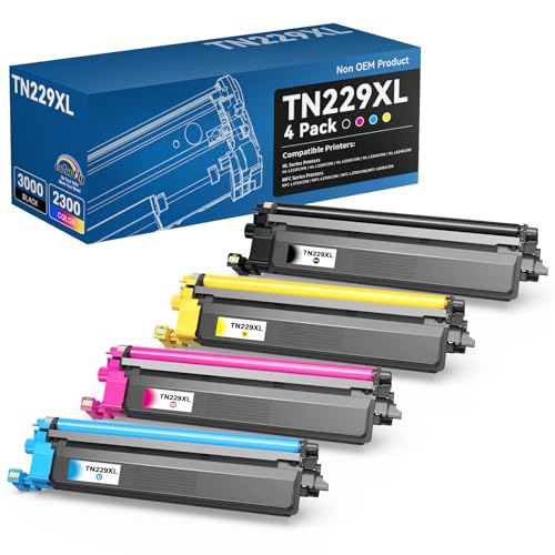 Image of colorfly TN229XL Toner Cartridges 4 Pack Replacement for Brother TN229